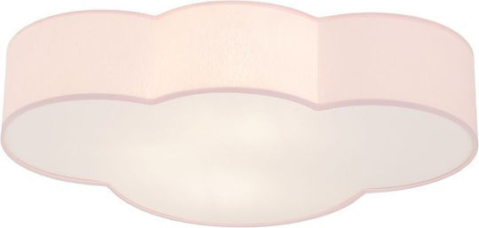 TK Lighting Einfaches Licht Kinderdeckenleuchte Deckenleuchte montieren 15W mit Fassung E27 Rosa 31cm