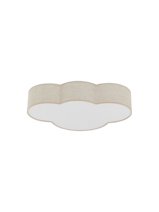 TK Lighting Cloud O singură lumină Lumină de tavan pentru copii Lampă de tavan 15W cu suport pentru bec E27 Alb