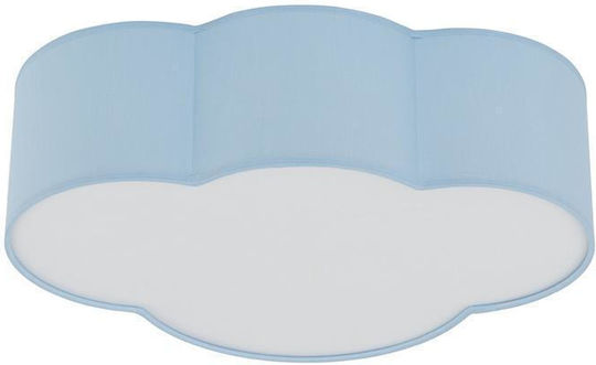 TK Lighting Einfaches Licht Kinderdeckenleuchte Deckenleuchte montieren 15W mit Fassung E27 Blau 31cm