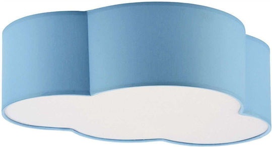 TK Lighting Einfaches Licht Kinderdeckenleuchte Deckenleuchte montieren 15W mit Fassung E27 Blau 31cm