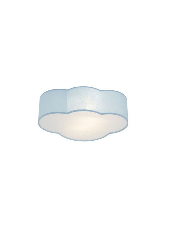 TK Lighting Μονόφωτο Παιδικό Φωτιστικό Πλαφονιέρα από Μέταλλο 15W με Υποδοχή E27 Μπλε 31cm