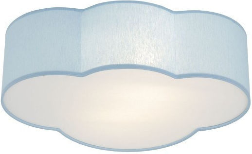 TK Lighting Einfaches Licht Kinderdeckenleuchte Deckenleuchte montieren 15W mit Fassung E27 Blau 31cm