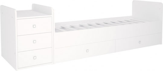 Polini Kids Babybett Multifunktional Simple 1100 Weiß für Matratze 60x120cm