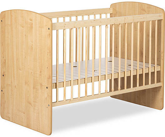 Klups Multifunktionales Babybett in Braun mit Matratze & Schublade