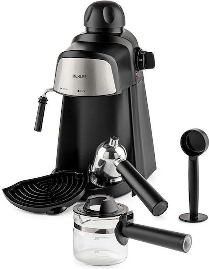 Muhler Mașină de Espresso 800W Presiune 3.5bar Neagră MCM-33