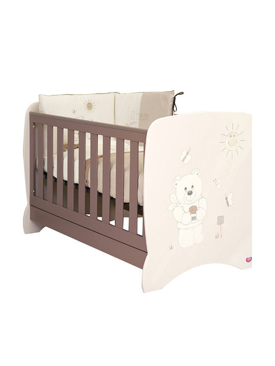 Nek Baby Κούνια Νόρα Beige & Mocha για Στρώμα 68x138cm