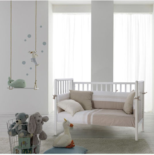 Pali Polymorphic Crib Flippy White With Mattress And Wheels