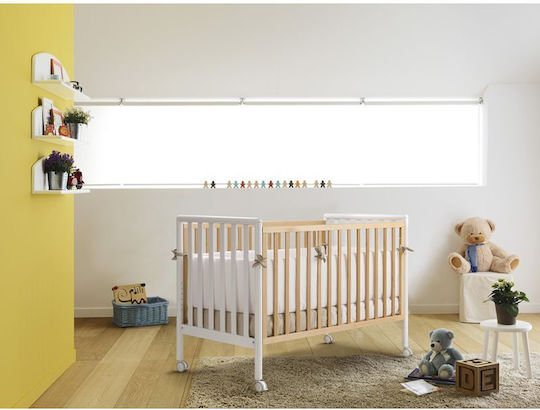 Pali Polymorphic Crib Flippy White With Mattress And Wheels