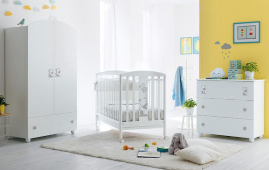 Pali Orsetto White Baby Crib
