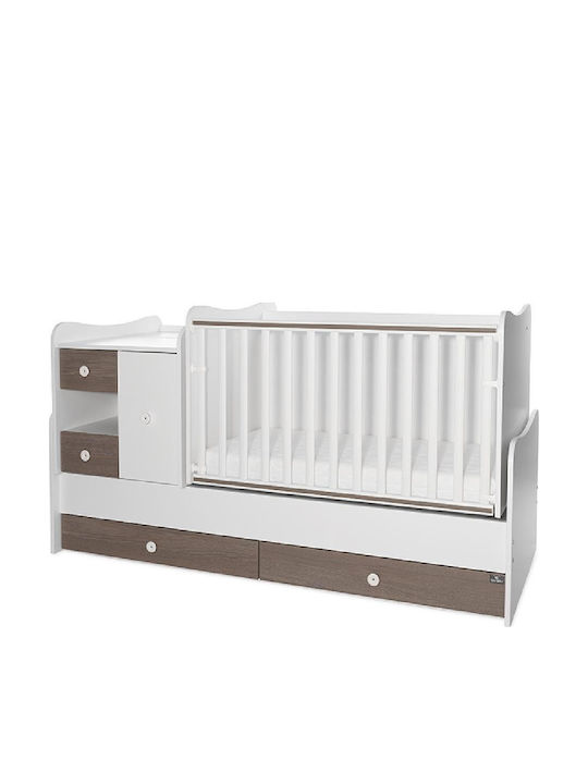 Lorelli Convertible Baby Crib Minimax White with Mattress 60x120cm