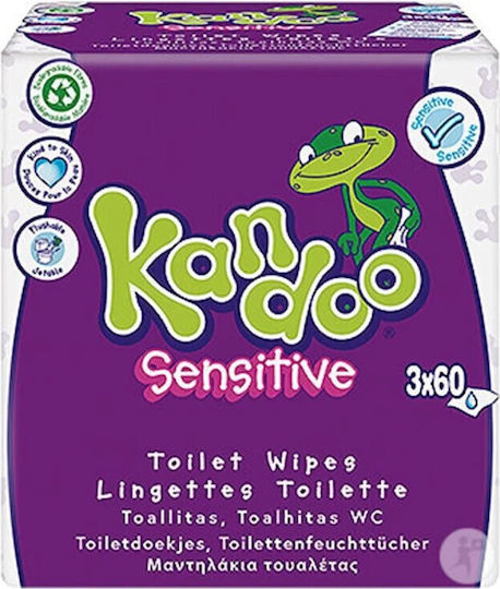 Kandoo Kids Melon Υποαλλεργικά Μωρομάντηλα 3x60τμχ