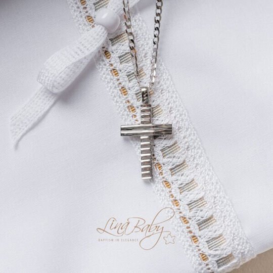 Lina Baby Set Bătături De Botez Albe 2 Bucăți