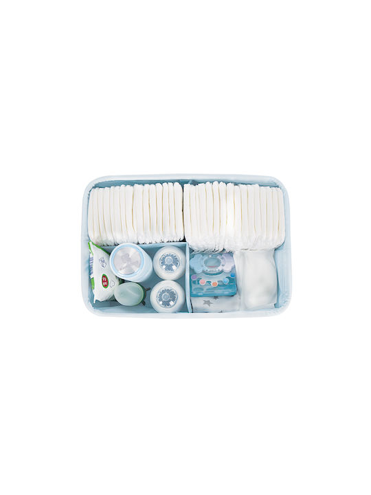 Kikka Boo Stripy Friends Nursery Storage Basket Light Blue