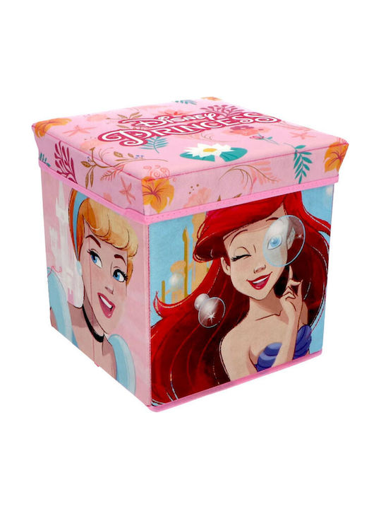 Disney Home Prinzessin 08 Hocker-Box 30x30x30 Koralle 100% Polyester