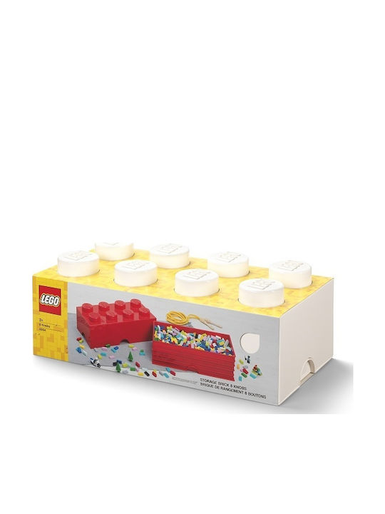 LEGO Children's Storage Box made of Plastic 8-Stud White 50x25x17cm 1pcs