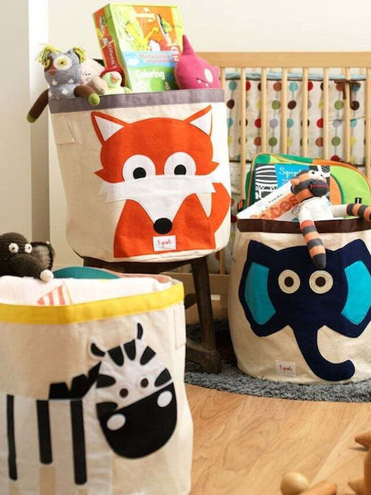 3 Sprouts Children's Storage Basket made of Fabric Lama Light Blue 43x43x45cm 1pcs