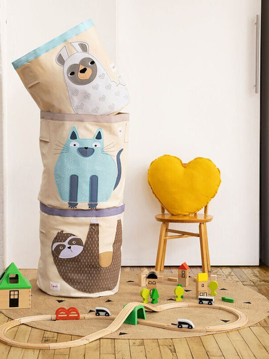 3 Sprouts Children's Storage Basket made of Fabric Lama Light Blue 43x43x45cm 1pcs