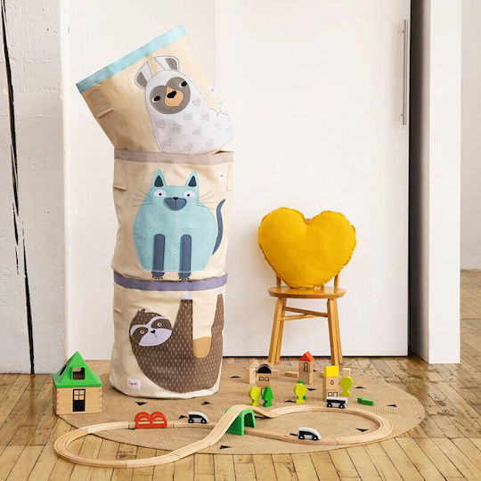 3 Sprouts Children's Storage Basket made of Fabric Lama Light Blue 43x43x45cm 1pcs