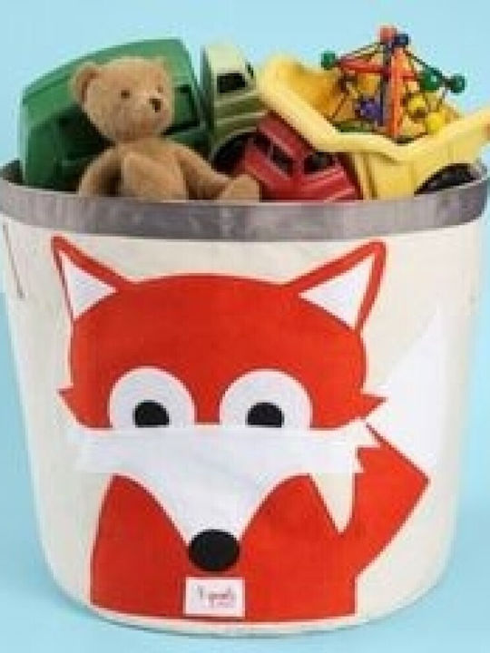 3 Sprouts Children's Storage Basket made of Fabric Fox Red 43x43x45cm 1pcs