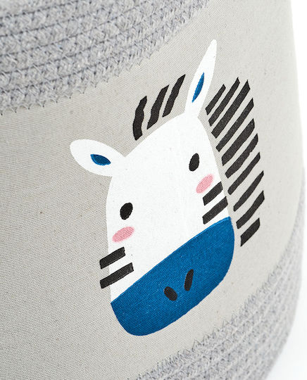 Kinder Aufbewahrungskorb aus Stoff Zebra Beige 1Stück