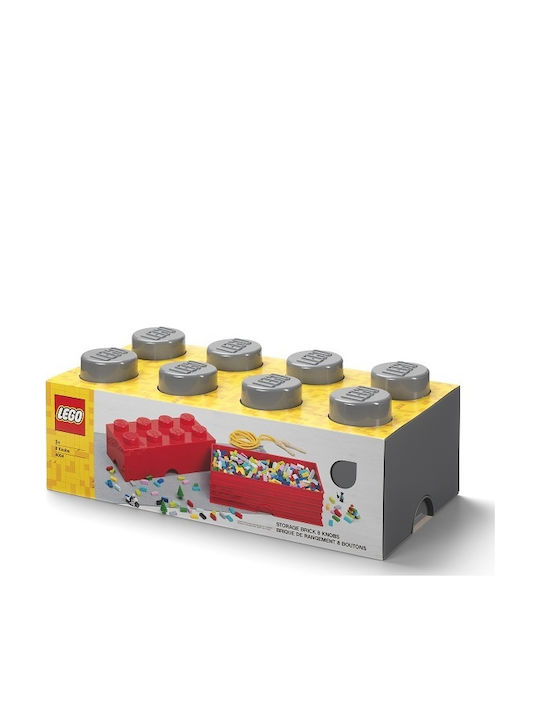 LEGO Children's Storage Box made of Plastic 8-Stud Gray 50x25x17cm 1pcs