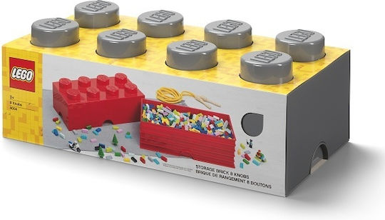 LEGO Παιδικό Κουτί Αποθήκευσης από Πλαστικό 8-Stud Γκρι 50x25x17cm