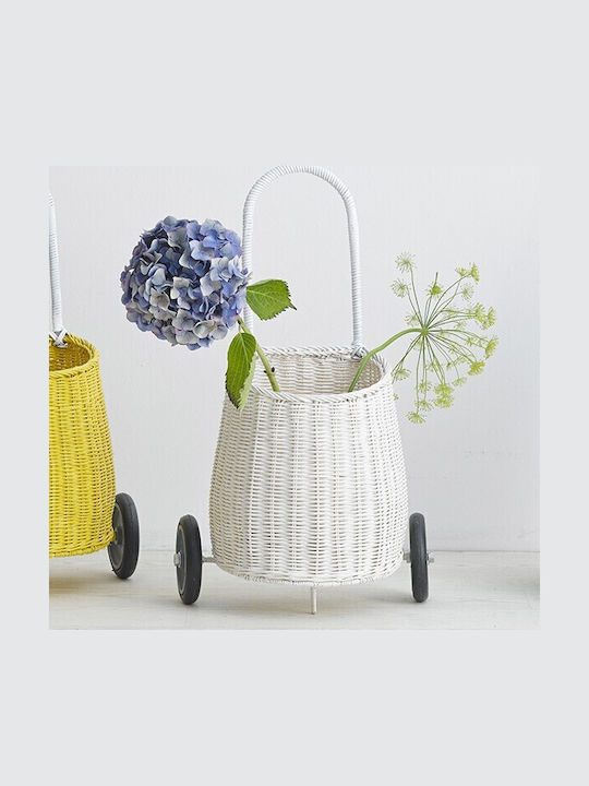 Olli Ella Kinder Aufbewahrungskorb aus Stroh Original Luggy Weiß 38x26x74cm 1Stück