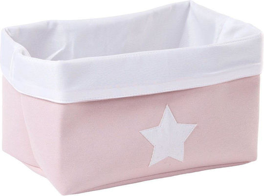 Childhome Children's Storage Basket made of Fabric Canvas Star Pink 32x20x20cm 1pcs
