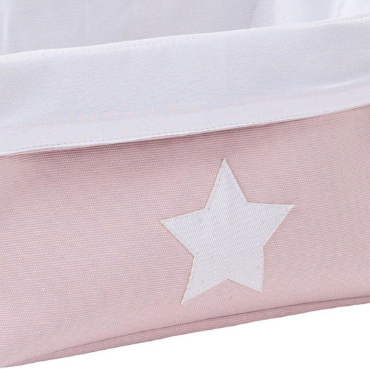 Childhome Children's Storage Basket made of Fabric Canvas Star Pink 32x20x20cm 1pcs