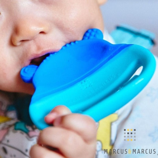 Marcus & Marcus Hippopotamus Teething Ring for Teething from Silicone for 6 Months+