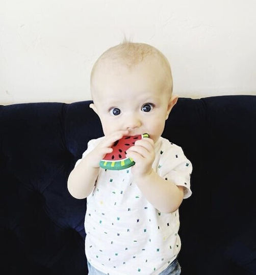 Baby to Love Baby to Love Teether for 3 Months Orange Silicone