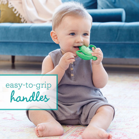 Infantino Lil' Nibble Pea Silicone Teething Ring for 0 m+