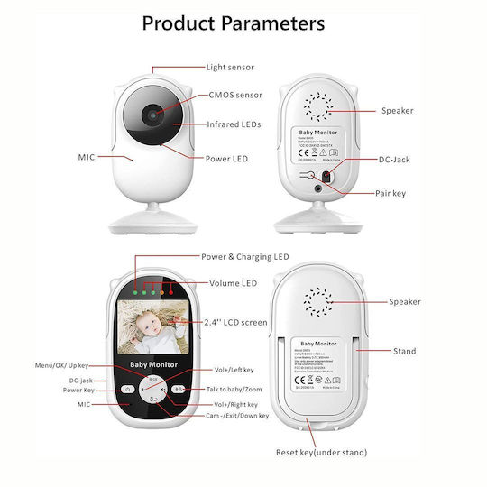 Bebe Stars Baby Monitor , Two-way Communication & Lullabies