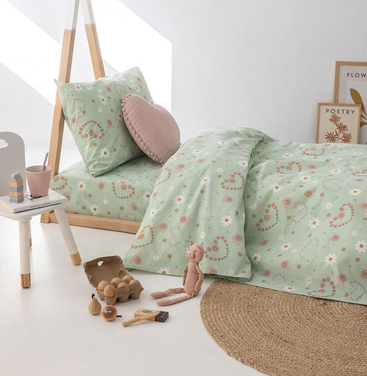 Palamaiki My Kingdom Set de față de pernă pentru copii din bumbac 100% 52x72cm Verzi
