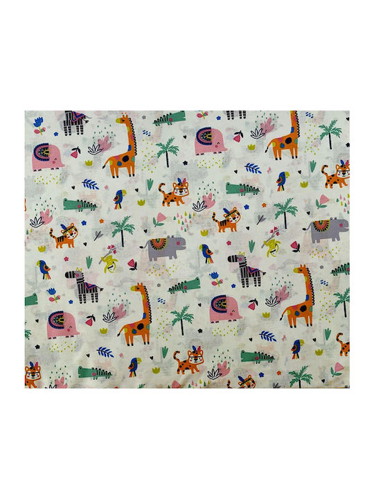 Dimcol Zoo Kids Cotton Pillowcase 50x70cm White-Multi