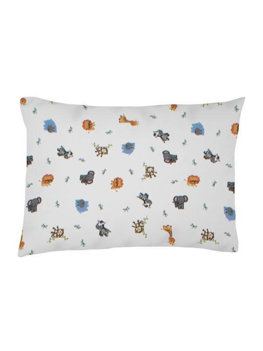 Dimcol Zoo Kids Cotton Pillowcase 50x70cm White