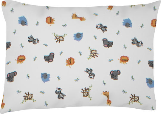 Dimcol Zoo Kinder Kissenbezug 50x70cm White