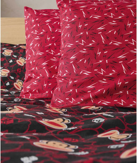 Kentia Paul Frank 51a Set Kids Cotton Pillowcase Set 50x70cm Red