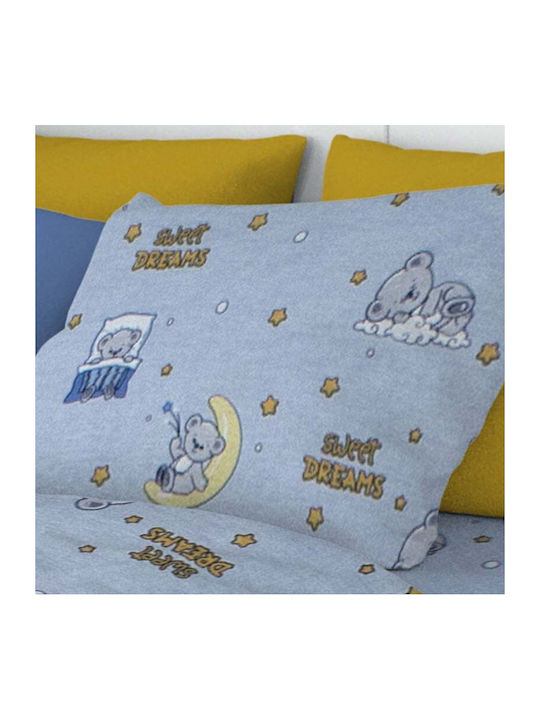 Dimcol Față de pernă pentru copii din bumbac 100% 50x70buc Sky Blue