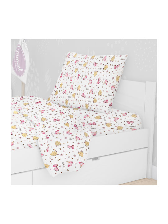 Dimcol Elephant Kids Cotton Pillowcase 50x70cm 172 Pink