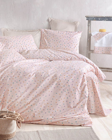 Rythmos Tiny Heart Παιδική Μαξιλαροθήκη από 100% Βαμβάκι 50x70εκ. Somon