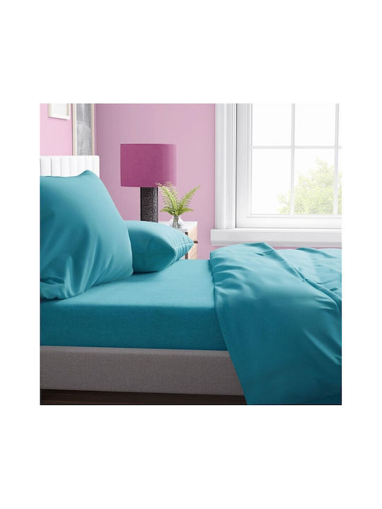 Dimcol Solid Față de pernă pentru copii din bumbac 100% 50x70buc Turquoise 1930813106249329