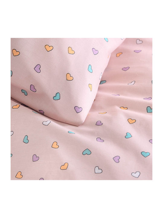 Rythmos Tiny Heart Kids Cotton Pillowcase 50x70cm Somon