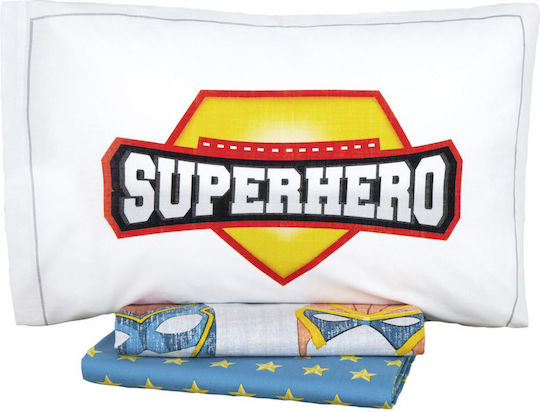 Nima Superheroes Детски калъфи за възглавници от 100% памук 52x52бр Сив