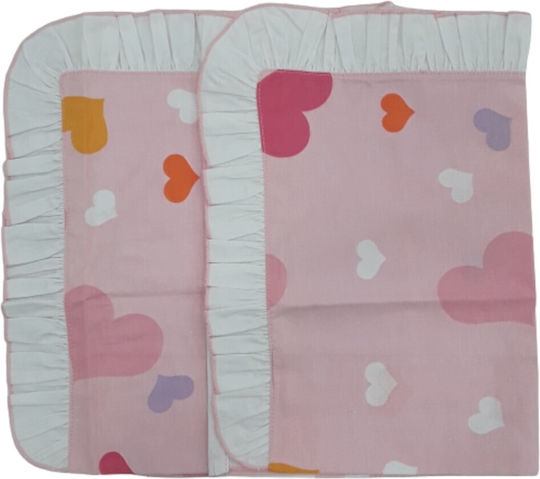 Beboulino Детски калъфи за възглавници от 100% памук 28x43бр Pink 703-1865-2843