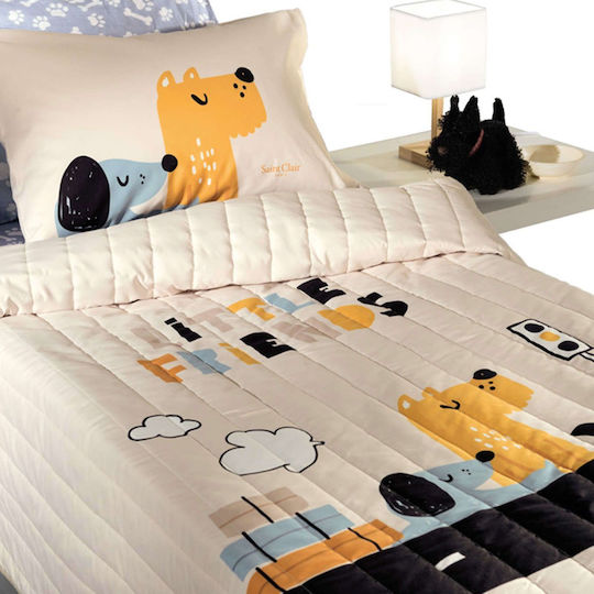 Saint Clair Doggy Față de pernă pentru copii 50x70cm Albastru