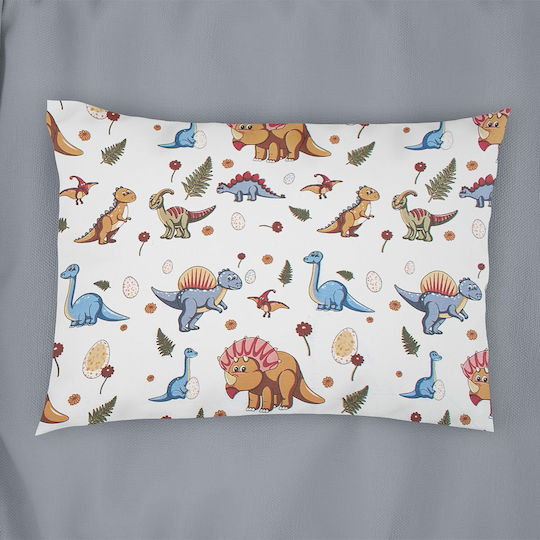 Dimcol Kids Cotton Pillowcase 50x70cm White-blue