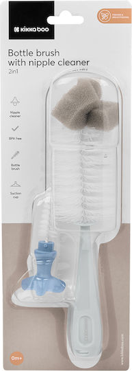 Kikka Boo Cleaning Brush for Baby Bottles Blue 1pcs