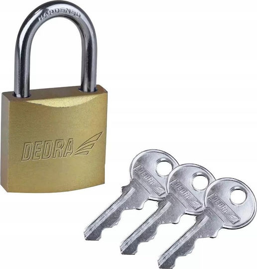 Dedra Vorhängeschloss Messing mit Schlüssel 40mm 1Stück