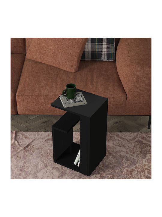 Rectangular Side Table Rosana Wooden Black M35xW29.5xH60cm